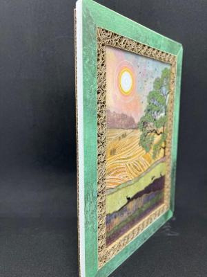 Tableau lapins dans les champs