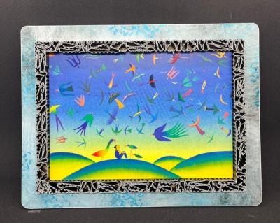 Tableau oiseaux dans le ciel
