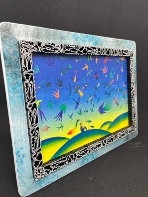 Tableau oiseaux dans le ciel