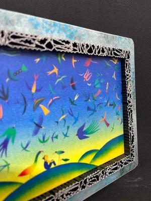 Tableau oiseaux dans le ciel